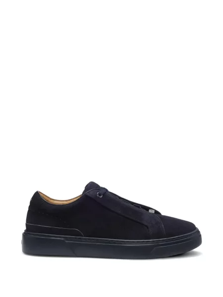 Sneakerși Boss din piele de căprioară albastru