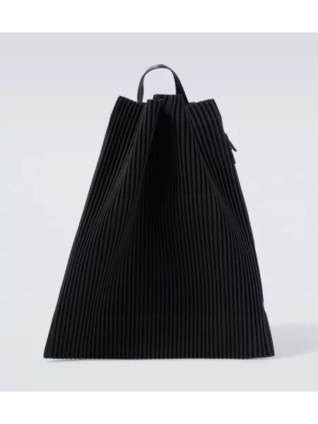Taška Homme Plissé Issey Miyake se stahovací šňůrkou černá