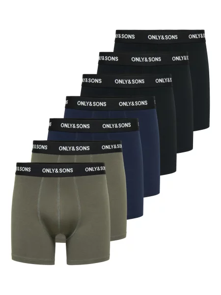 Only & Sons Boxeri bleumarin / kaki negru