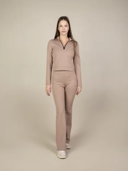 Штани повсякденні Elegante мокко віскоза/поліестер