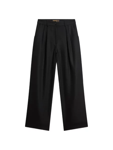 Pantaloni Woolrich de flanelă negru