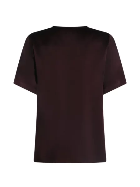 Scurt tricou Antonelli din satin maro