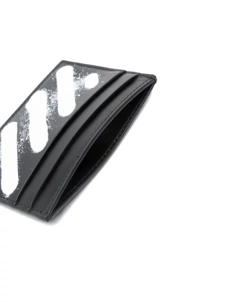 Portofel Off-white cu dungi alb