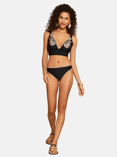 Love & roses Slip costum de baie negru