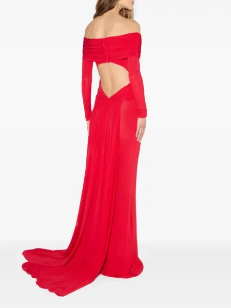 Ușor rochie Elisabetta Franchi din jerseu roșu