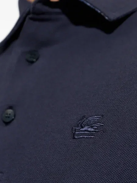 Polo Etro cu broderie albastru