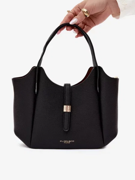 Geantă Flora & Co din piele negru