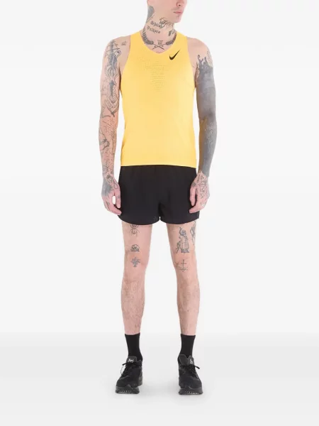 Tricou Nike cu șireturi din dantelă alergare alb