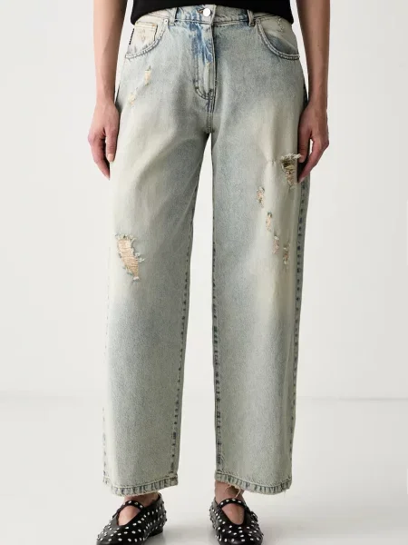 Haveone jeansy straight niebieskie