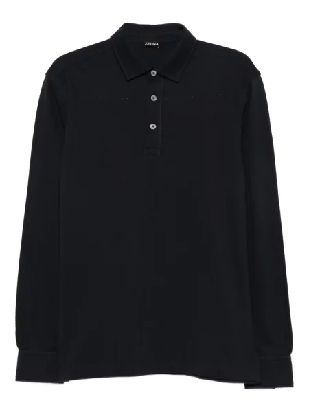 Długi polo Zegna niebieskie