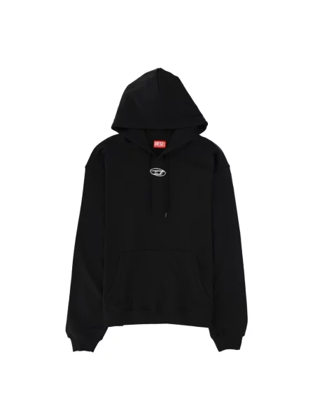 Bluza z kapturem Diesel z kapturem czarna