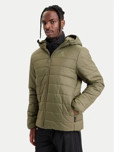 Adidas Geacă outdoor Terrex Multi Essentials Climawarm Insulated Hooded Jacket Kaki