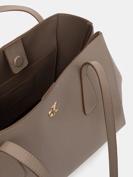 Pattanás műbőr shopper táska Calvin Klein barna