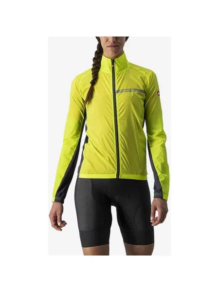 Wiatrówka Castelli Squadra Stretch Light Yellow Fluo Dark Grey XS szara