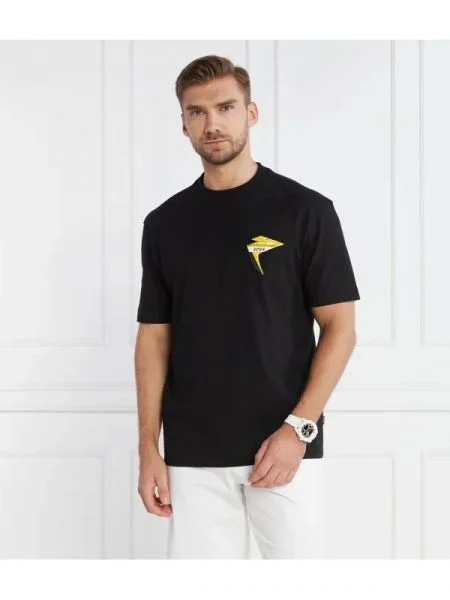 BOSS ORANGE Póló TeeBikerGear | Relaxed fit fekete