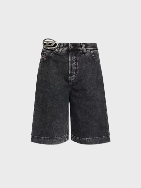 Короткі джинсові шорти Diesel чорні