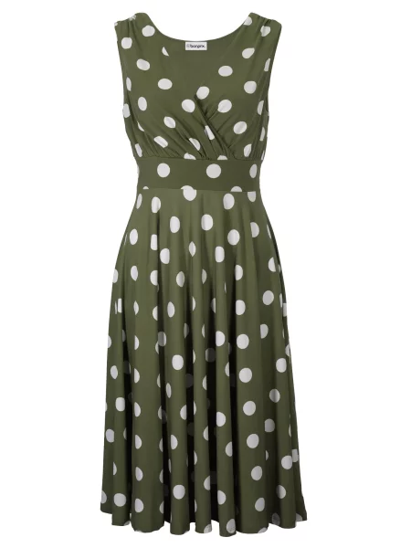 Bonprix Rochie oliv alb