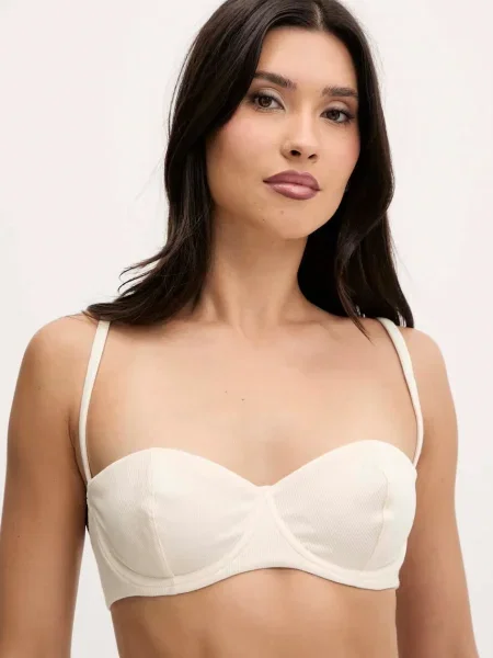 Сутиен Guess TESSA с изчистен дизайн бежово