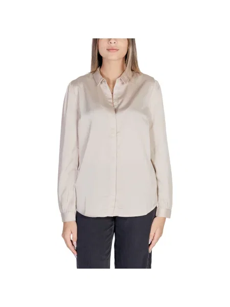 Bluză Vila din satin negru