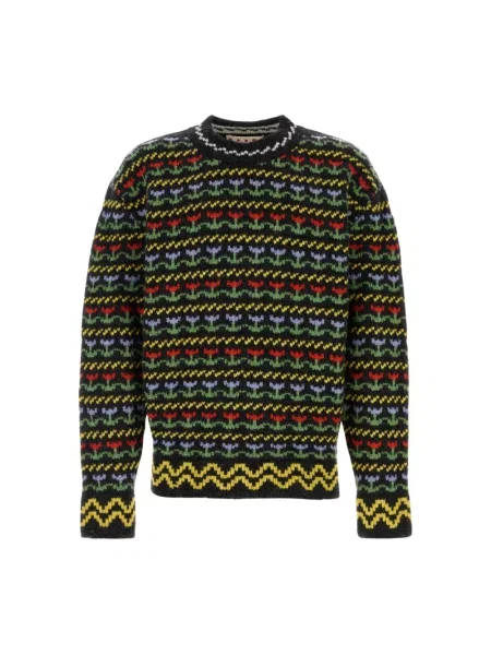 Haftowany sweter Marni wełniany