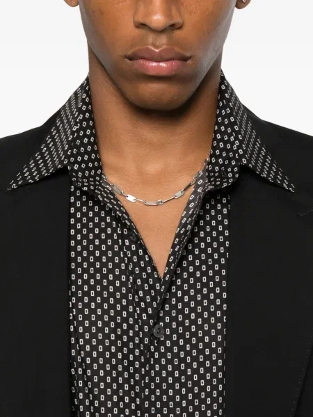 Cămașă Tom Ford cu imagine cu imprimeu geometric negru