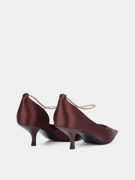 Атласные туфли Miraton коричневые