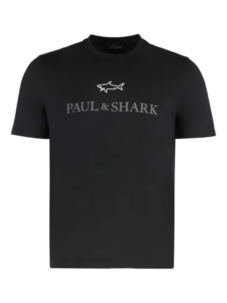 Scurt tricou Paul & Shark cu imagine negru