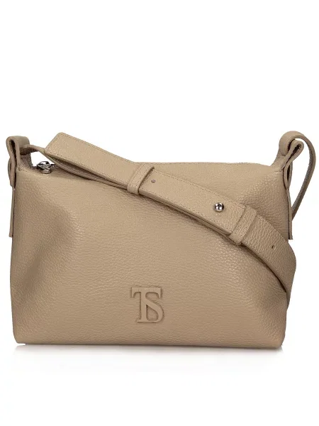 Кожаная сумка Toscanio бежевая