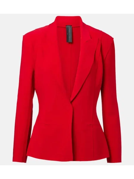 Marynarka Norma Kamali jednorzędowa czerwona