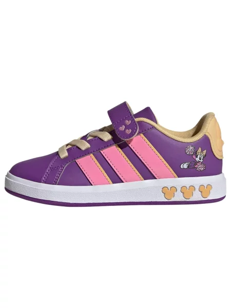 ADIDAS SPORTSWEAR Sportovní boty Disney Minnie Mouse Grand Court zlatě / ostružinová / pink žlutá