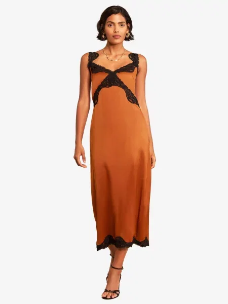 Love & roses Rochie portocaliu negru