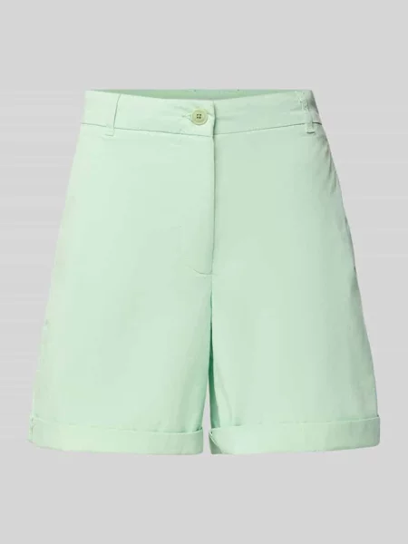 Tommy Hilfiger szorty gładkie high waist zielony