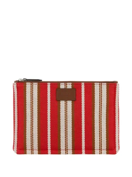 Geantă Fendi cu dungi din canvas roșu