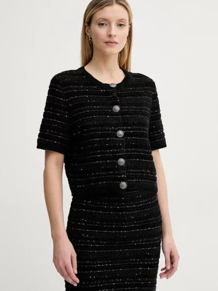 Gestuz cardigan femei călduros negru