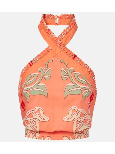 Cropp top Poupette St Barth cu imagine portocaliu