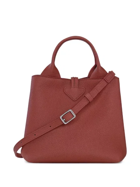 Kožená shopper kabelka Longchamp červená