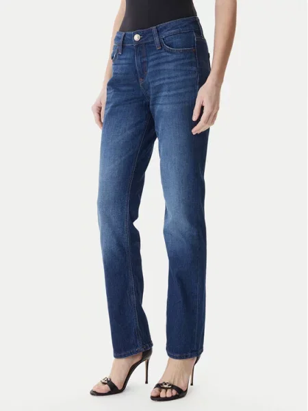 Guess Jeansy Granatowy Straight Leg