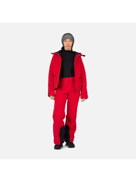 Ocieplane spodnie narciarskie Rossignol czerwone