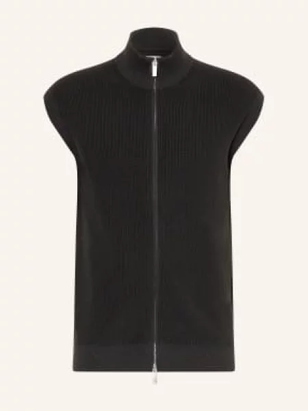 Paul Kamizelka Z Dzianiny schwarz czarna