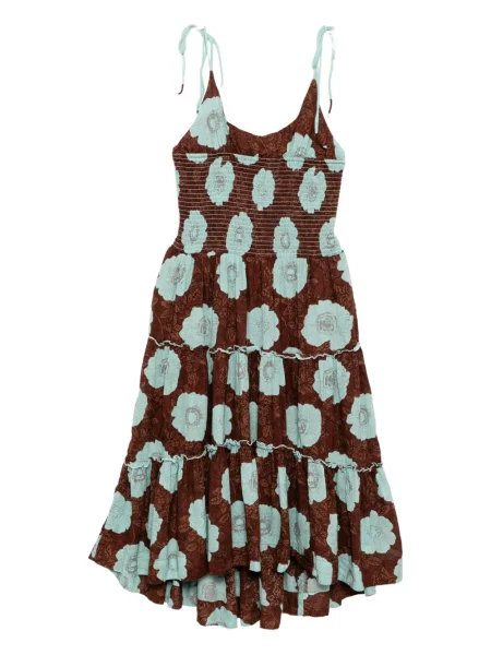Rochie midi Free People până la genunchi de costum maro