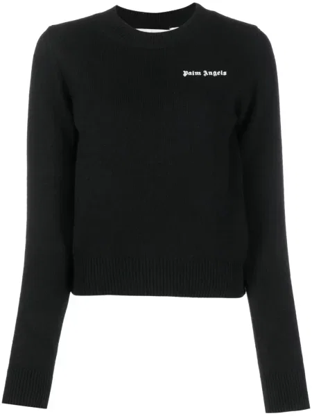 Pulover Palm Angels cu broderie negru
