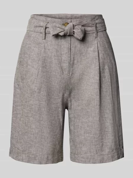 Bermudy z z tkaniny Christian Berg Woman khaki