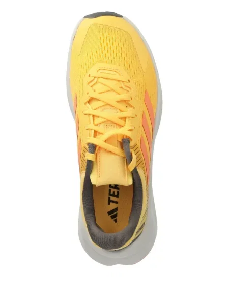 Geacă cu puf Adidas din piele de căprioară cu dungi cu glugă albastru