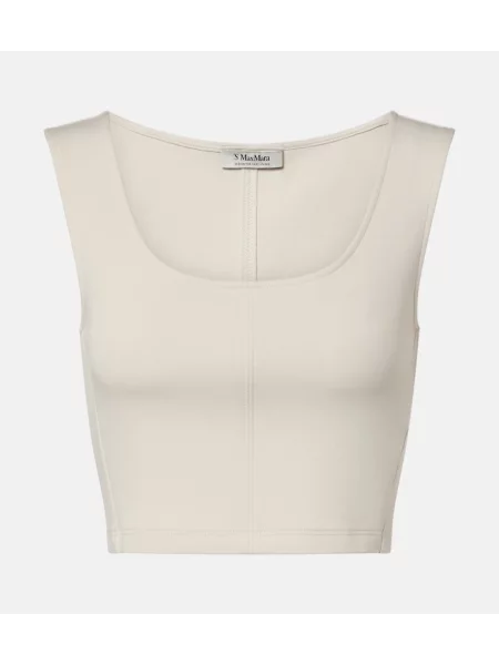 Top 's Max Mara din jerseu alb