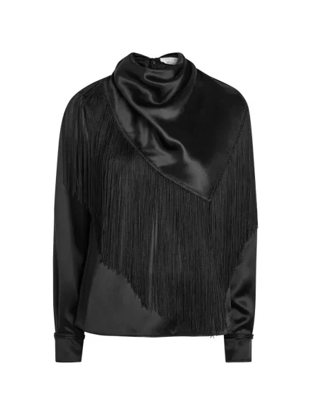 Top Gabriela Hearst cu franjuri negru