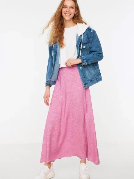 Fusta maxi Trendyol roz