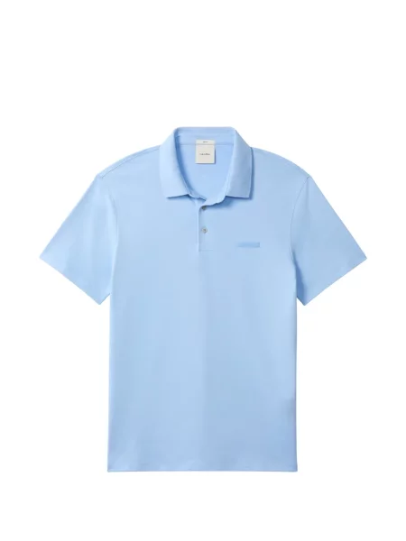 Tricou polo Calvin Klein cu autograf albastru