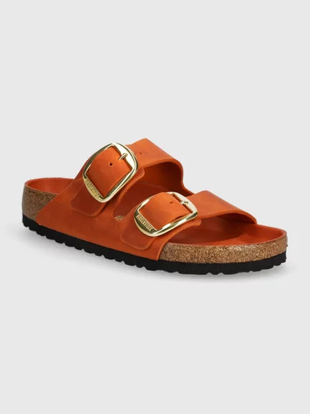 Natikači iz nubuka Birkenstock Arizona Big Buckle oranžna