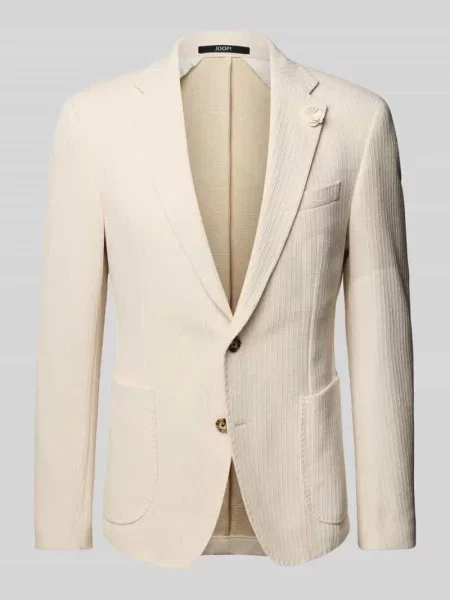 Marynarka na 2 JOOP! Collection;Mieszanka materiałów z dodatkiem bawełny;Krój slim fit;Model ‘Hoverst’;Kołnierz z połami;Wpuszczane kieszenie;Długość tyłu w rozmiarze 72 cm;S biała