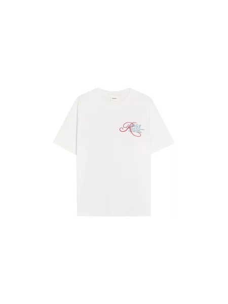 Bershka Tricou albastru deschis / roșu alb